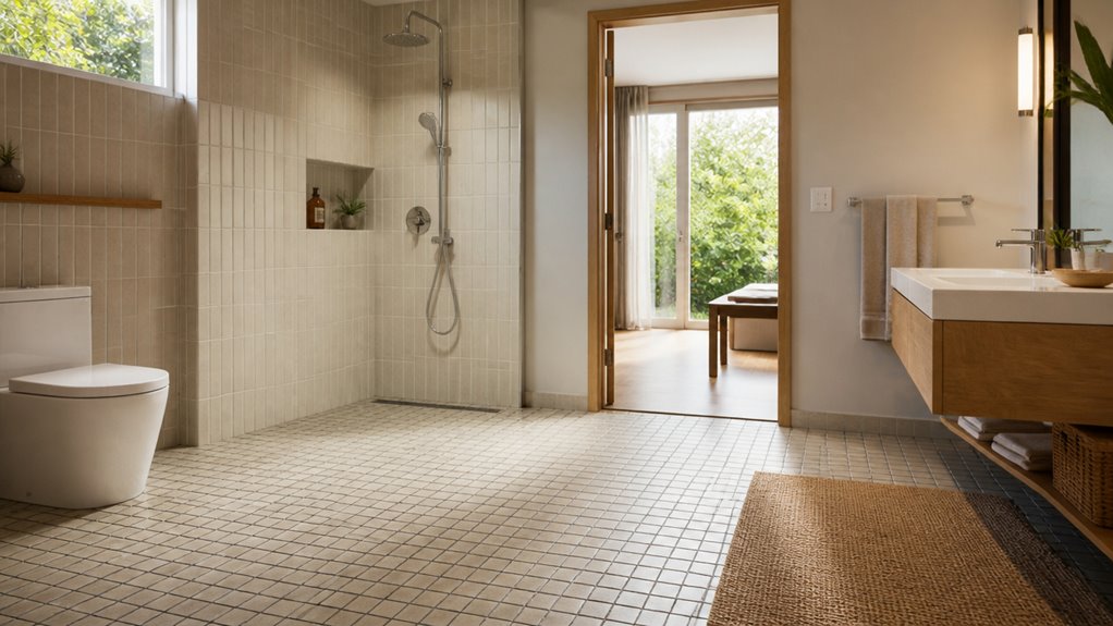 curbless shower safety options